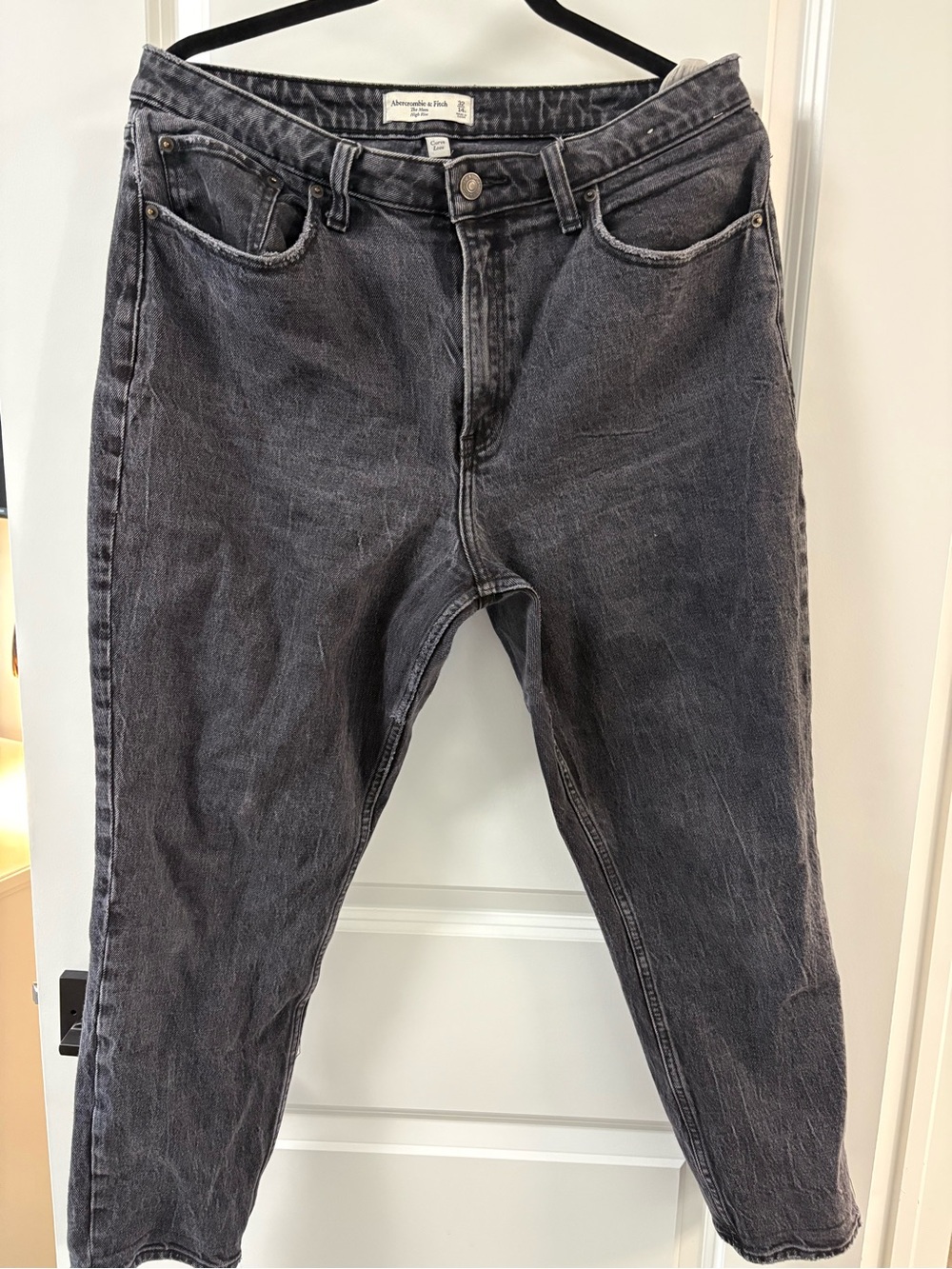 Abercrombie & Fitch High-Rise Charcoal Black Wash Women's Jeans